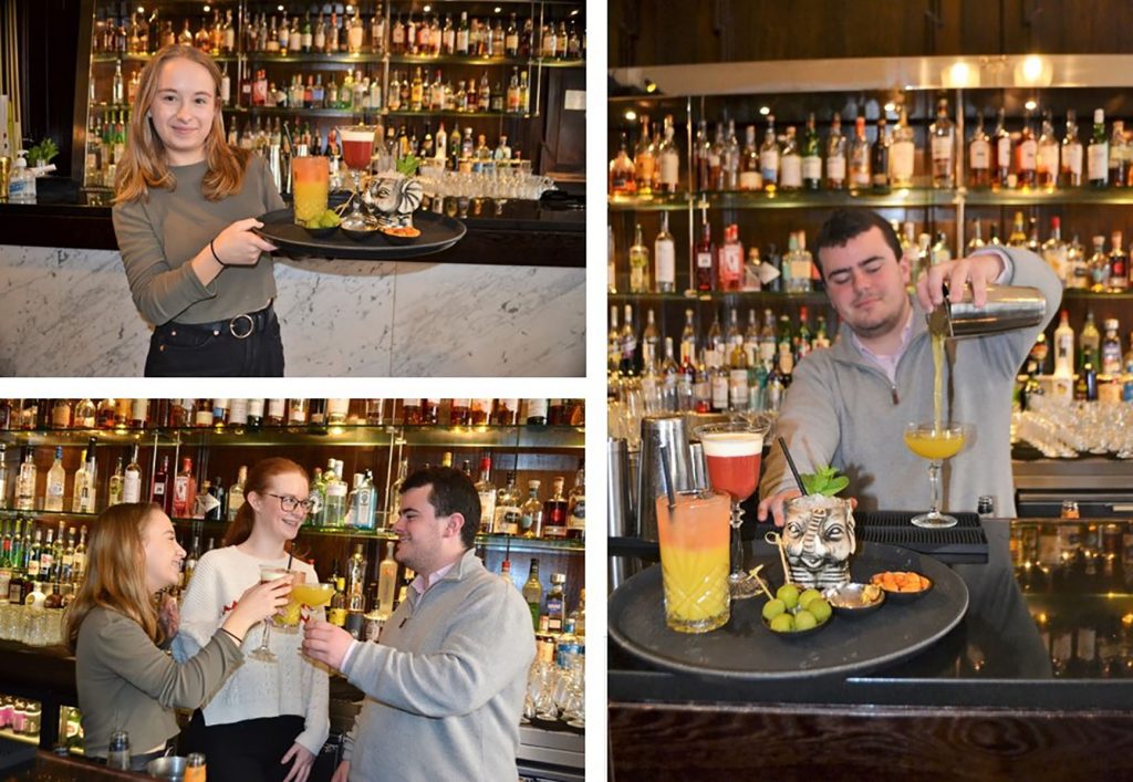 Hospitality students get a shot at making cocktails at the Waldorf